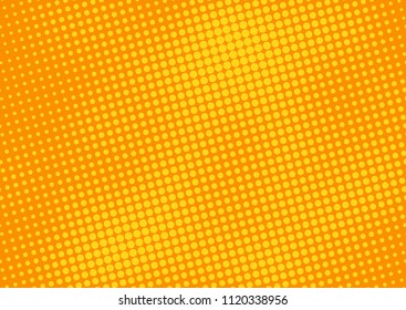 Orange comic pop-art halftone background vector