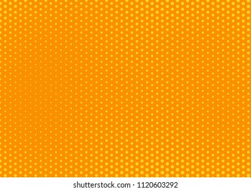 Orange comic pop-art halftone background vector