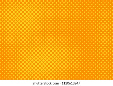 Orange comic pop-art halftone background vector