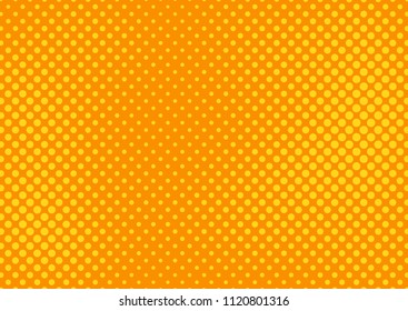 Orange comic pop-art halftone background vector