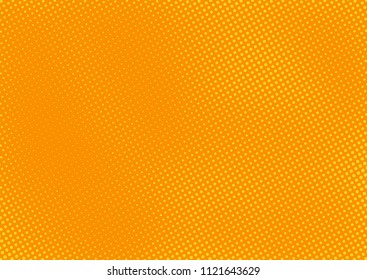 Orange comic pop-art halftone background vector