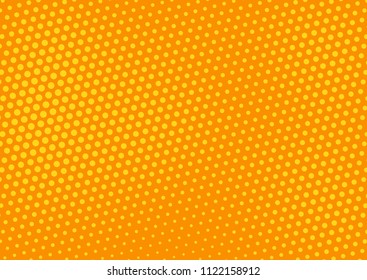 Orange comic pop-art halftone background vector