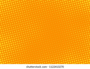 Orange comic pop-art halftone background vector