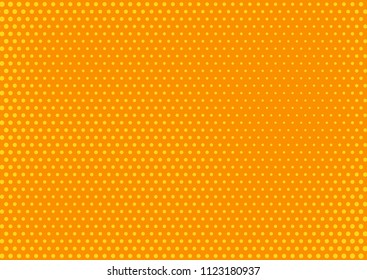 Orange comic pop-art halftone background vector