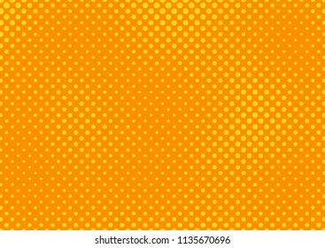 Orange comic pop-art halftone background vector