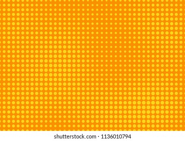 Orange comic pop-art halftone background vector
