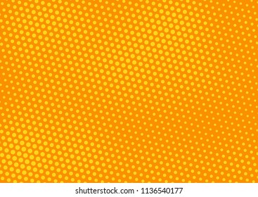 Orange comic pop-art halftone background vector