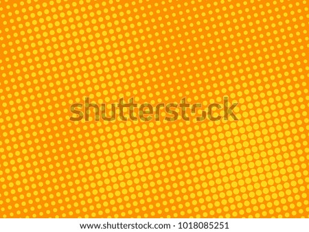 Orange comic pop-art halftone background vector