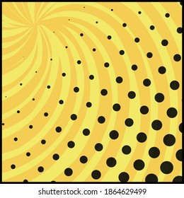 Orange comic zoom with lines and glow - Vector illustration