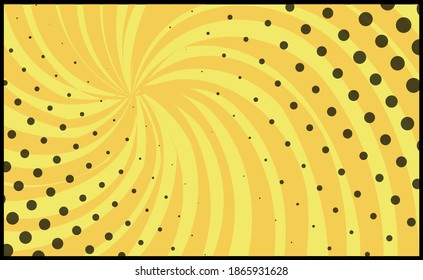 Orange comic zoom with lines and glow - Vector illustration