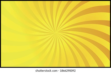 Zoom de cómic naranja con líneas y brillo - Ilustración vectorial
