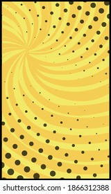 Zoom de cómic naranja con líneas y brillo - Ilustración vectorial