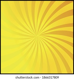 Orange comic zoom with lines and glow - Vector illustration