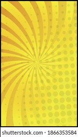 Orange comic zoom with lines and glow - Vector illustration