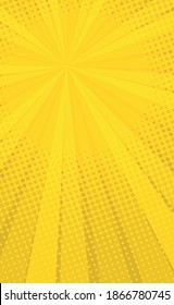 Zoom de cómic naranja con líneas y brillo - Ilustración vectorial