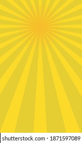 Orange comic zoom with lines and glow - Vector illustration