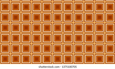 Orange Concentric Squares Pattern Background