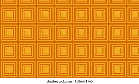 Orange Concentric Squares Pattern Background Image