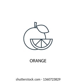 Orange concept line icon. Simple element illustration. Orange concept outline symbol design. Can be used for web and mobile UI/UX