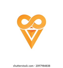 orange concept unlimited logo vector