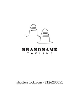 orange cone logo cartoon icon design modern vector illustration