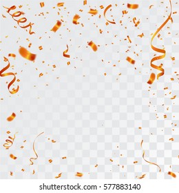 Orange Confetti Celebration