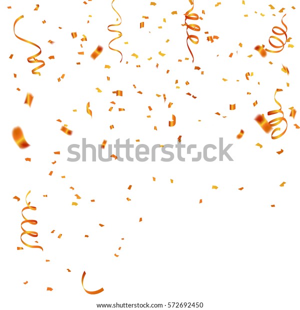 Orange Confetti Celebration Stock Vector (Royalty Free) 572692450