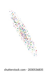 Orange Confetti Decoration Texture. Dot Holiday Background. Red Happy Circle. Yellow Cartoon Round Illustration.
