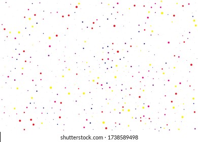 Orange Confetti Explosion. Green Round Holiday. Red Bubble Background. Blue Falling Background. Yellow Glitter Background. Pink Texture Circle. Purple Carnival Xmas. Birthday Bokeh.