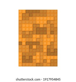 Orange constructor frame different form elements isolated on white background