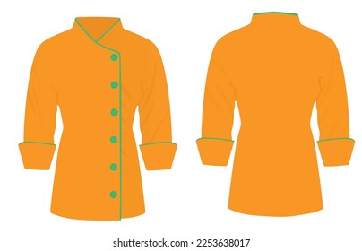 Uniforme de cocción anaranjada. ilustración vectorial