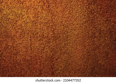 Orange copper plastered wall damaged surface