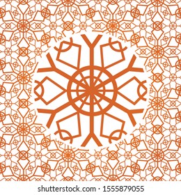 Orange Copper Star Trellis Fretwork Pattern Background