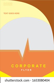 orange corporate brochure template design