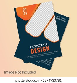orange  corporate identity cover business vector design, Flyer brochure advertising abstract background, Leaflet Modern poster magazine layout template,
