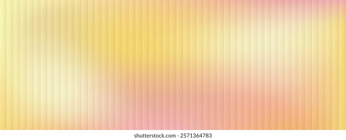 Orange corrugated, fluted glass vector texture. Ribbed plastic gradient background