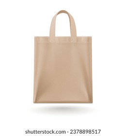 Orange Cotton Eco-bag for Retail and Shopping, featuring handles. Perfect for retail and shopping purposes. Isolated on a white backdrop