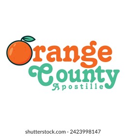 Orange County Apostille Logo Vector Files Template