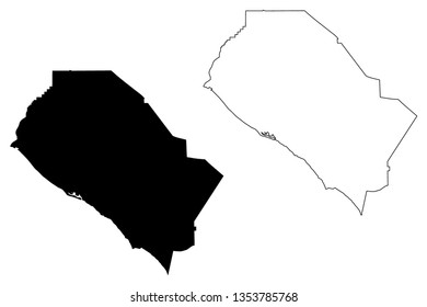 Orange County, California (Counties in California, United States of America,USA, U.S., US) map vector illustration, scribble sketch Orange map