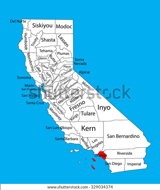 orange county city maps Orange County California United States America Stock Vector orange county city maps