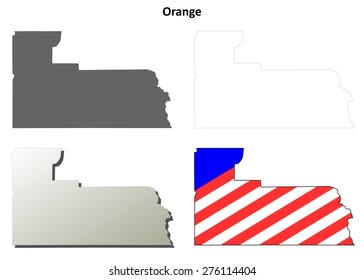 Orange County (Florida) Outline Map Set
