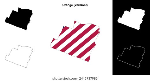 Condado de Orange (Vermont) conjunto de mapas esquemáticos