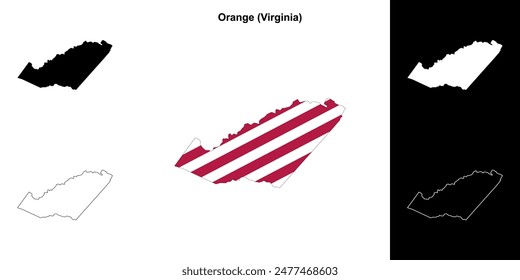 Orange County (Virginia) outline map set