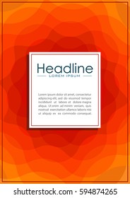 Orange cover design in A4. Vector.