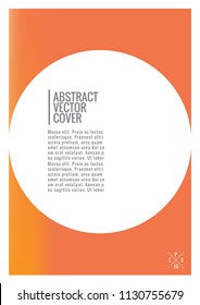 Orange Cover design mockup. Gradient creative layout. Backdrop for corporate annual report, poster, magazine first page. Minimal leaflet, business flyer. Promotion concept card. A4 flat abstract cover