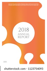 Orange cover design template. Notebook exotic layout. Backdrop for corporate annual report, poster, magazine first page. Minimal leaflet, business flyer. Promotion concept card. Fflat geometric cover