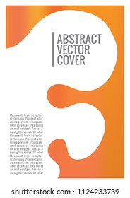 Orange cover design template. Notebook exotic layout. Backdrop for corporate annual report, poster, magazine first page. Minimal leaflet, business flyer. Promotion concept card. A4 geometric cover