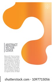 Orange cover template. Wedding exotic layout. Backdrop for corporate annual report, poster, magazine first page. Minimal leaflet, business flyer. Promotion concept card. A4 flat geometric cover