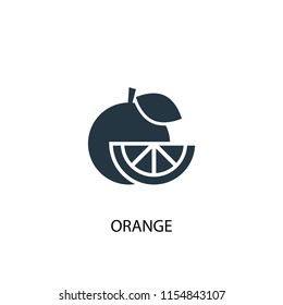 Orange creative icon. Simple element illustration. Orange concept symbol design from fruits collection. Can be used for web and mobile.