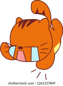 Orange cries crying on a white background.